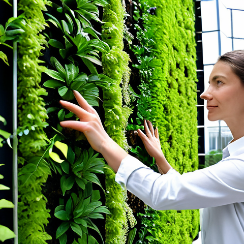Inspecting Vertical Garden Safety**
"A landscape architect, fully clothed in professional attire, carefully inspecting the support structure of a lush vertical garden on a sunny patio. She is using a level and checklist. In the background is a modern building with large windows. Perfect anatomy, correct proportions, natural pose, well-formed hands, proper finger count, natural body proportions. Safe for work, appropriate content, fully clothed, professional, family-friendly."
**