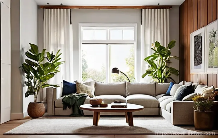 리빙월 조명 활용법 - **Prompt 1: A Cozy Evening Living Room with Layered Lighting**
"A beautifully lit living room du...