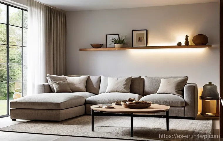 리빙월 조명 활용법 - **Prompt 1: A Cozy Evening Living Room with Layered Lighting**
    "A beautifully lit living room du...