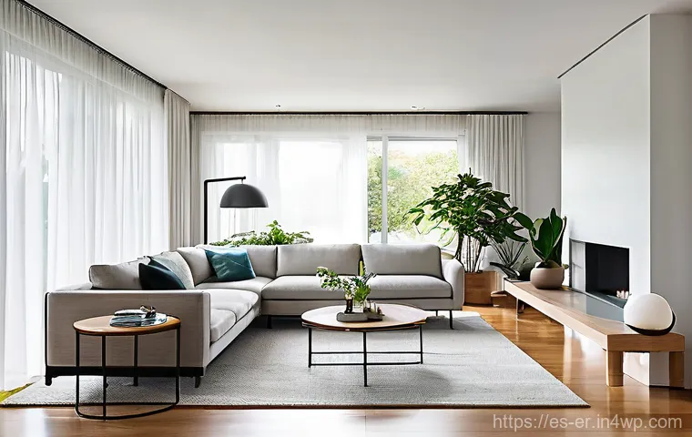 리빙월 조명 활용법 - **Prompt 2: Modern Living Room with Integrated Smart Lighting and Natural Elements**
    "A sleek, m...