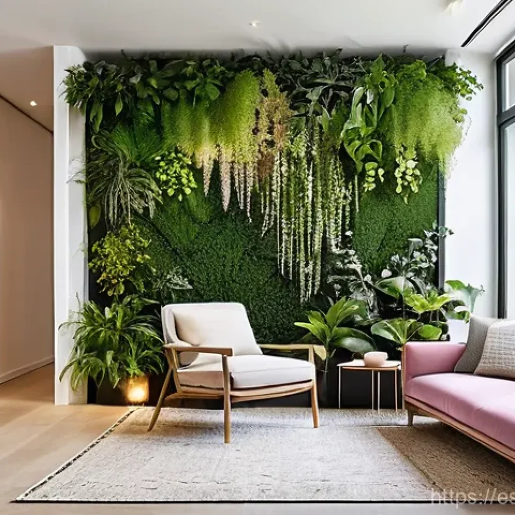 리빙월을 위한 공간 활용 기술 - **Prompt 1: "Mediterranean Indoor Oasis"**
A serene and brightly lit living room in a contempora...